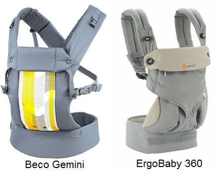 Compare the new ErgoBaby 360 vs Beco Gemini