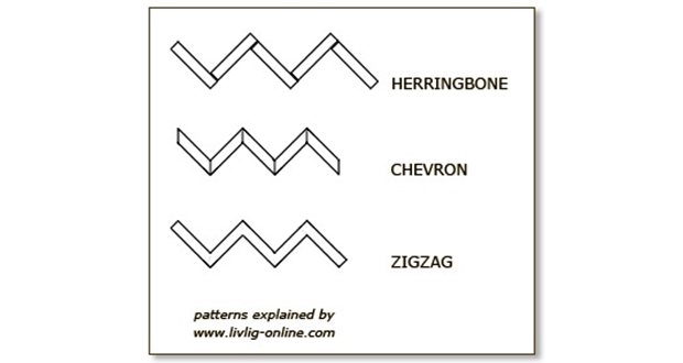 Zig Zag vs Chevron vs Herringbone